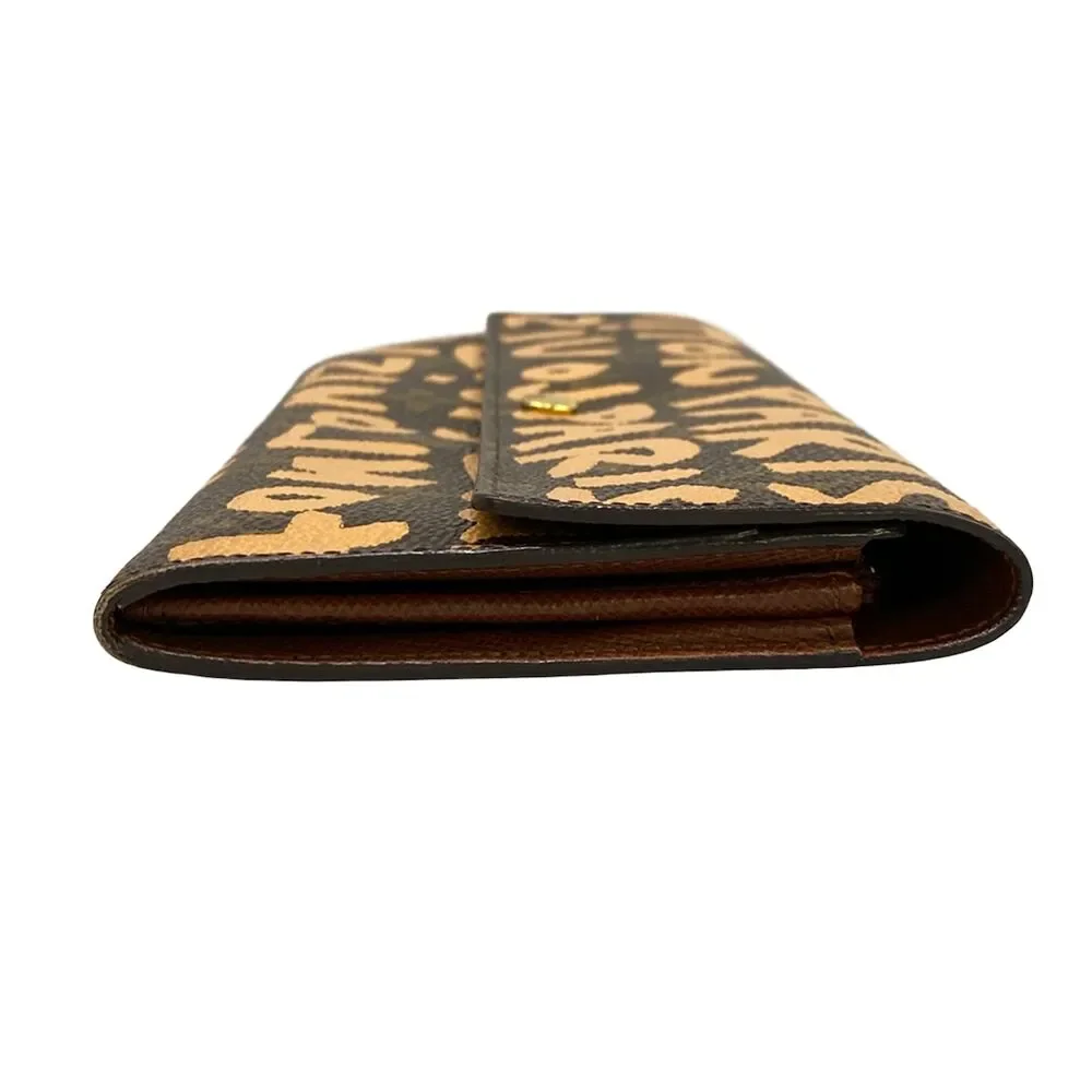 Louis Vuitton Pochette Porte Monnaie Credit Monogram Graffiti Long Wallet M92190